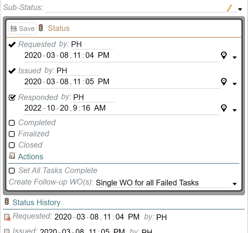 Sub Status Window